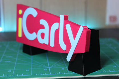 iCarly 3D printed Logo Sign Wall Desk Shelf Art