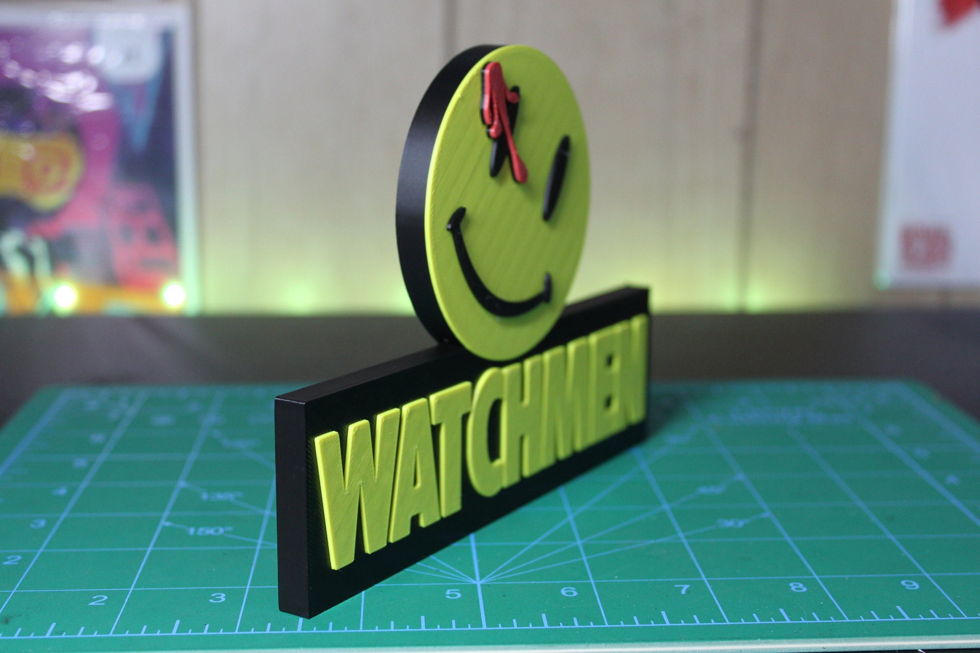 Watchmen 3D printed Comic Logo Art