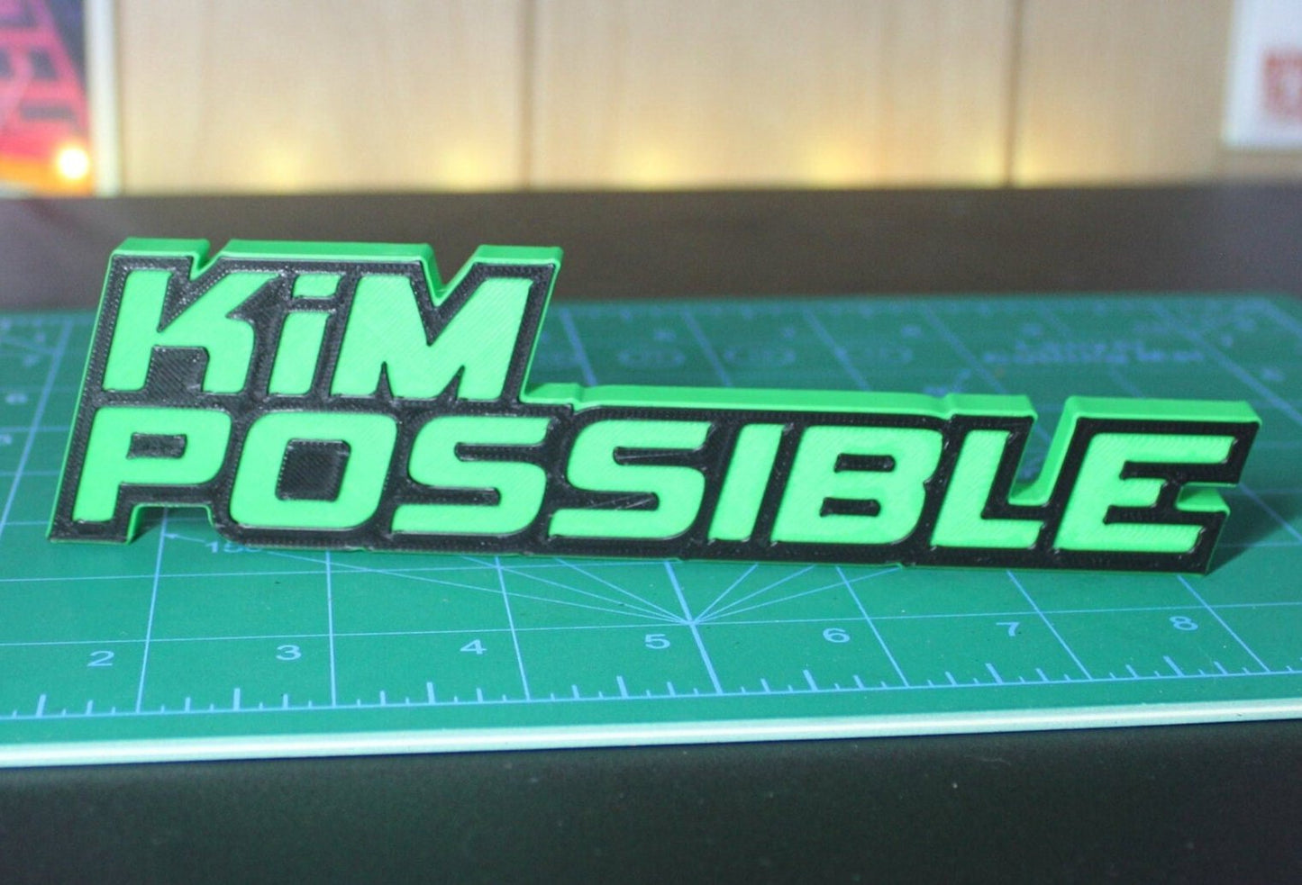 Kim Possible 3D printed Logo Sign Wall Desk Shelf Art