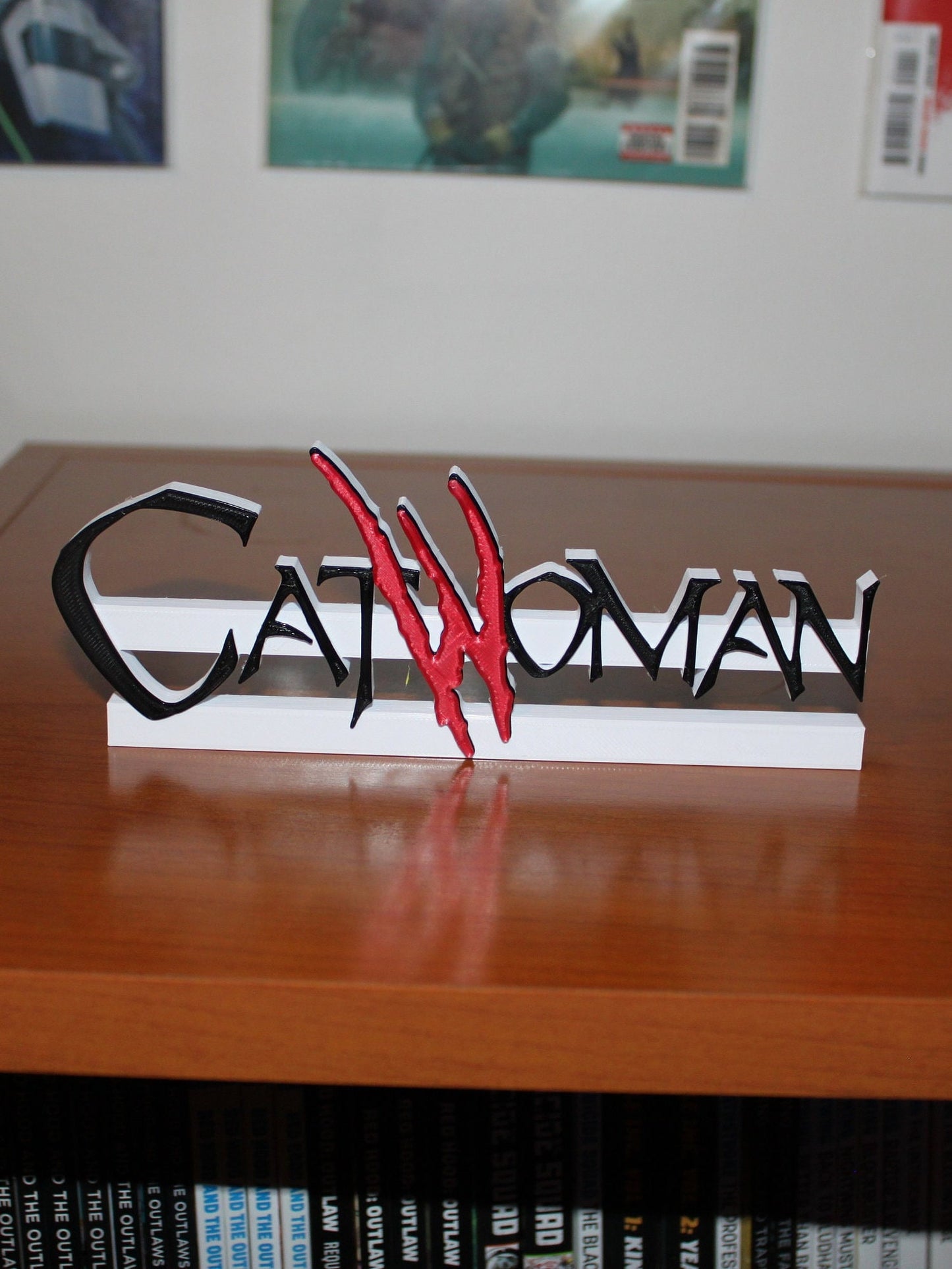 Cat Woman 3D printed Comic Logo Art