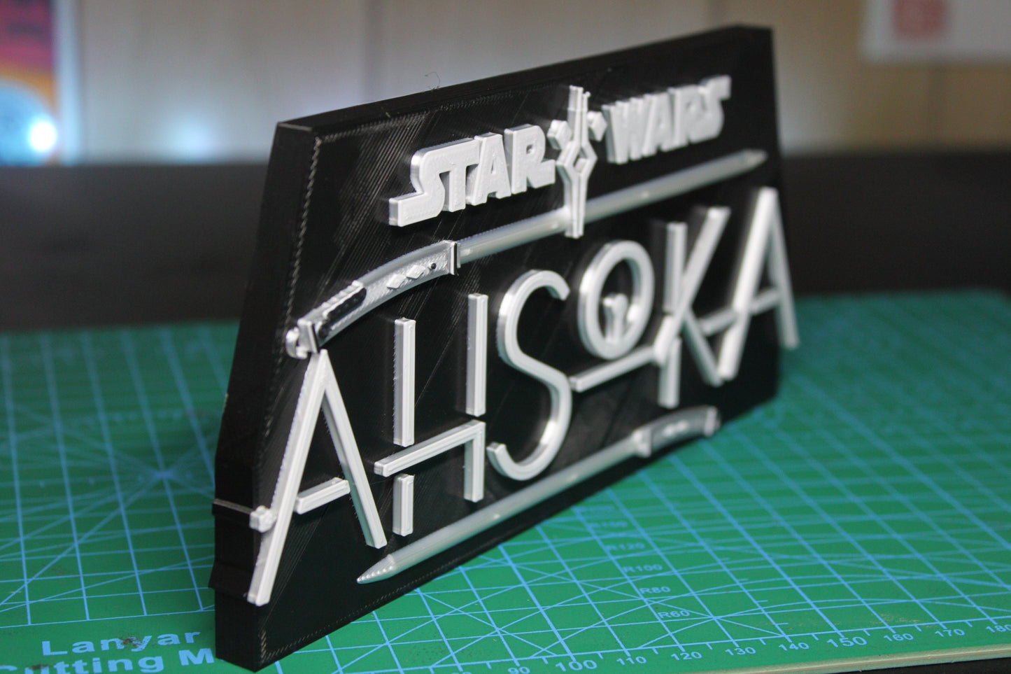 Ahsoka 3D printed Logo Sign Wall Desk Shelf Art