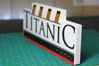 Titanic 3D printed Logo Sign Wall Desk Shelf Art