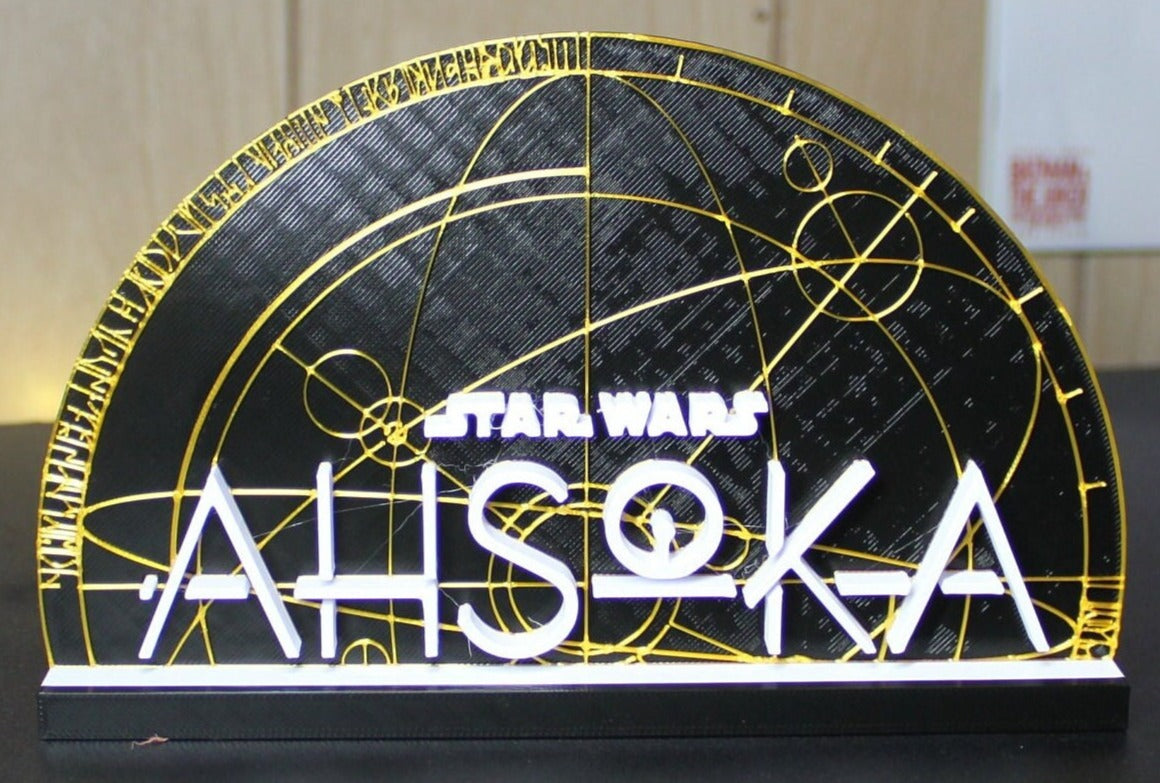 Ahsoka 3D printed Logo Sign Wall Desk Shelf Art