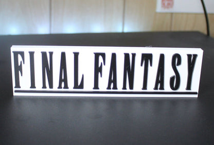 Final Fantasy Video Game 3D printed Logo Sign Wall Desk Shelf Art