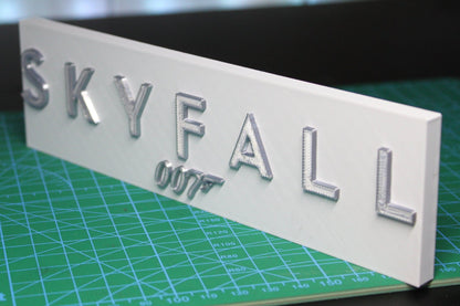 Skyfall 3D printed Logo Sign Wall Desk Shelf Art