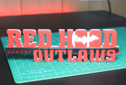 Red Hood and the Outlaws 3D printed Comic Logo Art