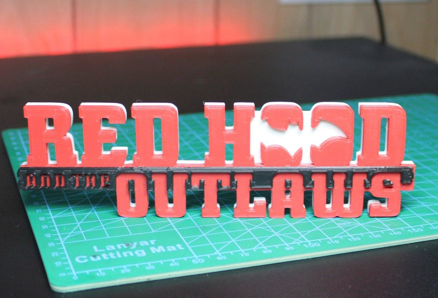 Red Hood and the Outlaws 3D printed Logo Sign Wall Desk Shelf Art