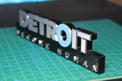 Detroit Become Huma 3D printed Logo Art