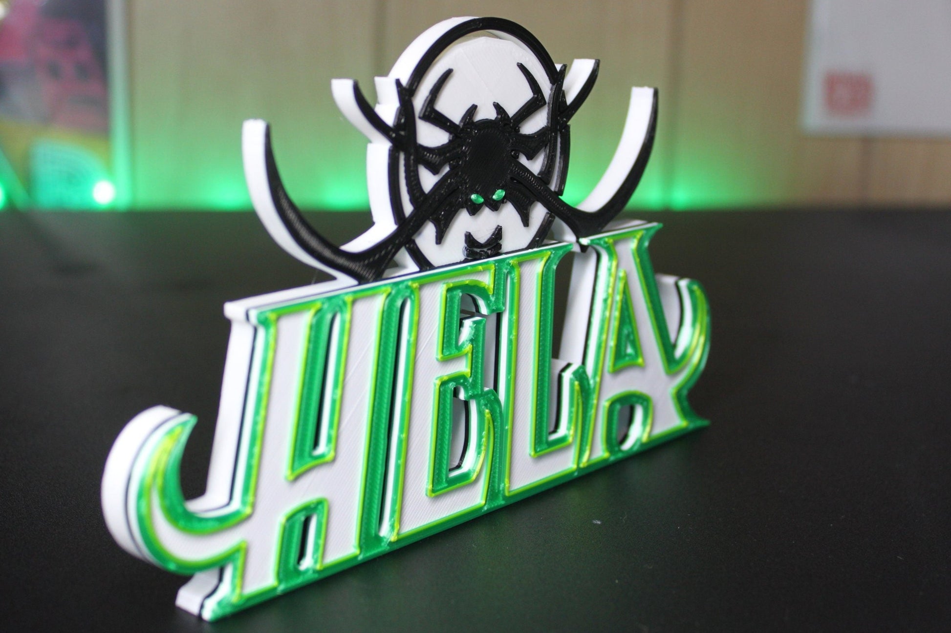 Hela 3D printed Comic Logo Art