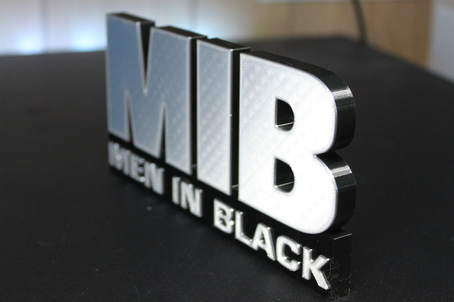 Men in Black 3D printed Logo Sign Wall Desk Shelf Art