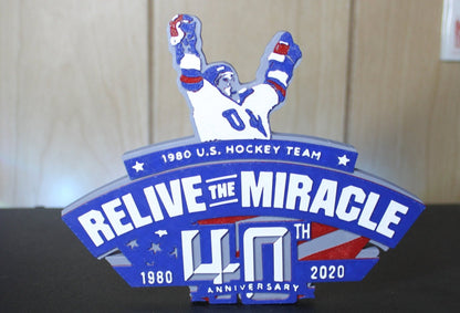 Miracle on Ice 40th Anniversary 3D printed Logo Sign Wall Desk Shelf Art