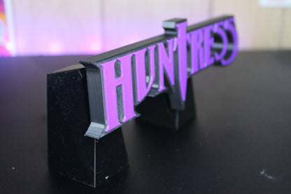 Huntress 3D printed Comic Logo Art