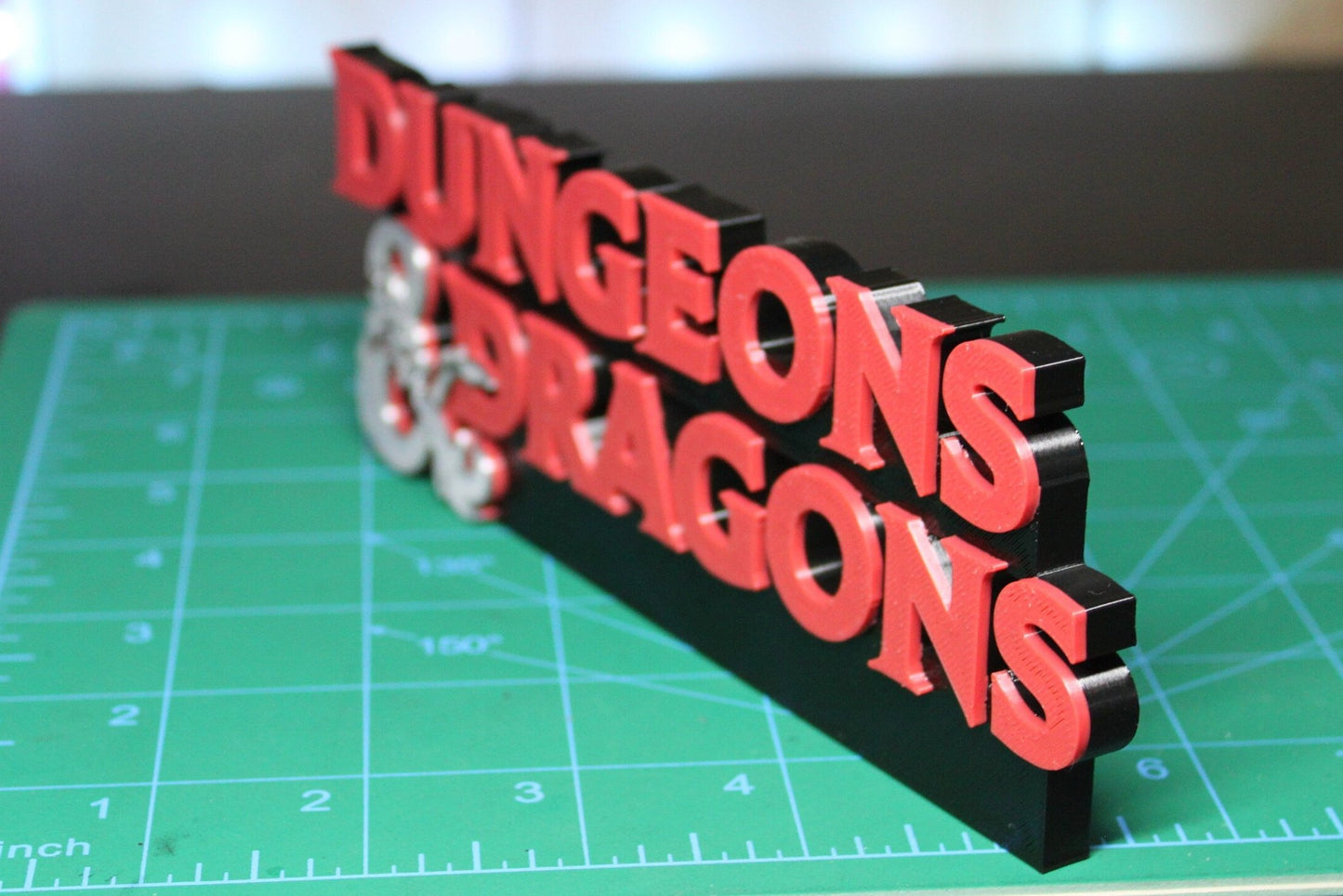 Dungeons & Dragons 3D printed Comic Logo Art