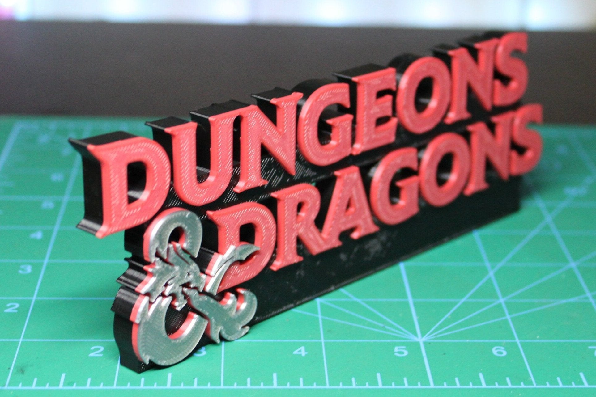 Dungeons & Dragons 3D printed Comic Logo Art