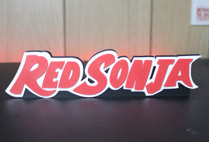 Red Sonja 3D printed Comic Logo Art