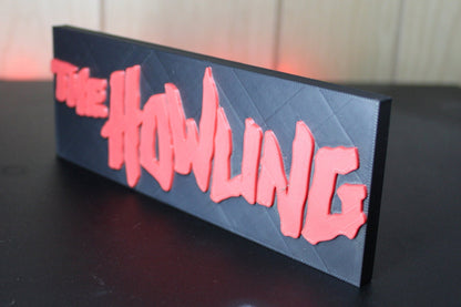 The Howling 3D printed Logo Art