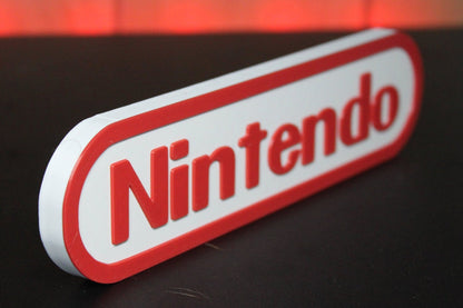 Nintendo 3D printed Logo Sign Wall Desk Shelf Art