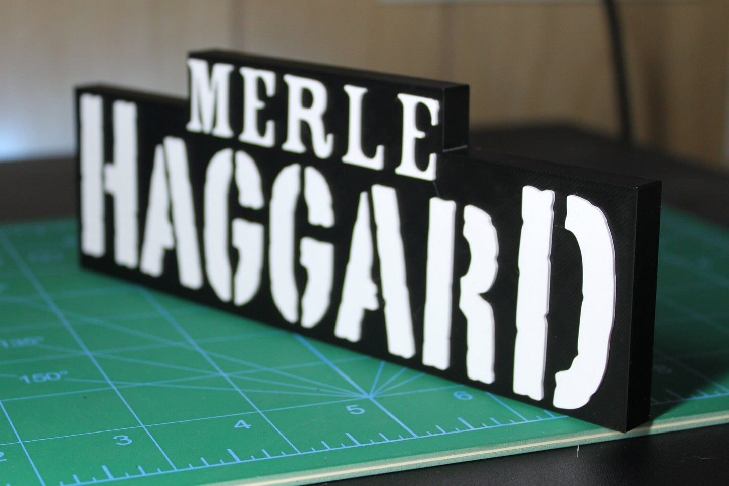 Merle Haggard 3D Printed Logo Art