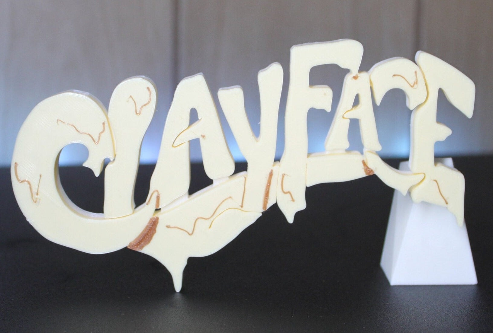 Clayface 3D printed Comic Logo Art