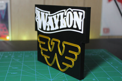 Waylon Jennings 3D Printed Logo Art