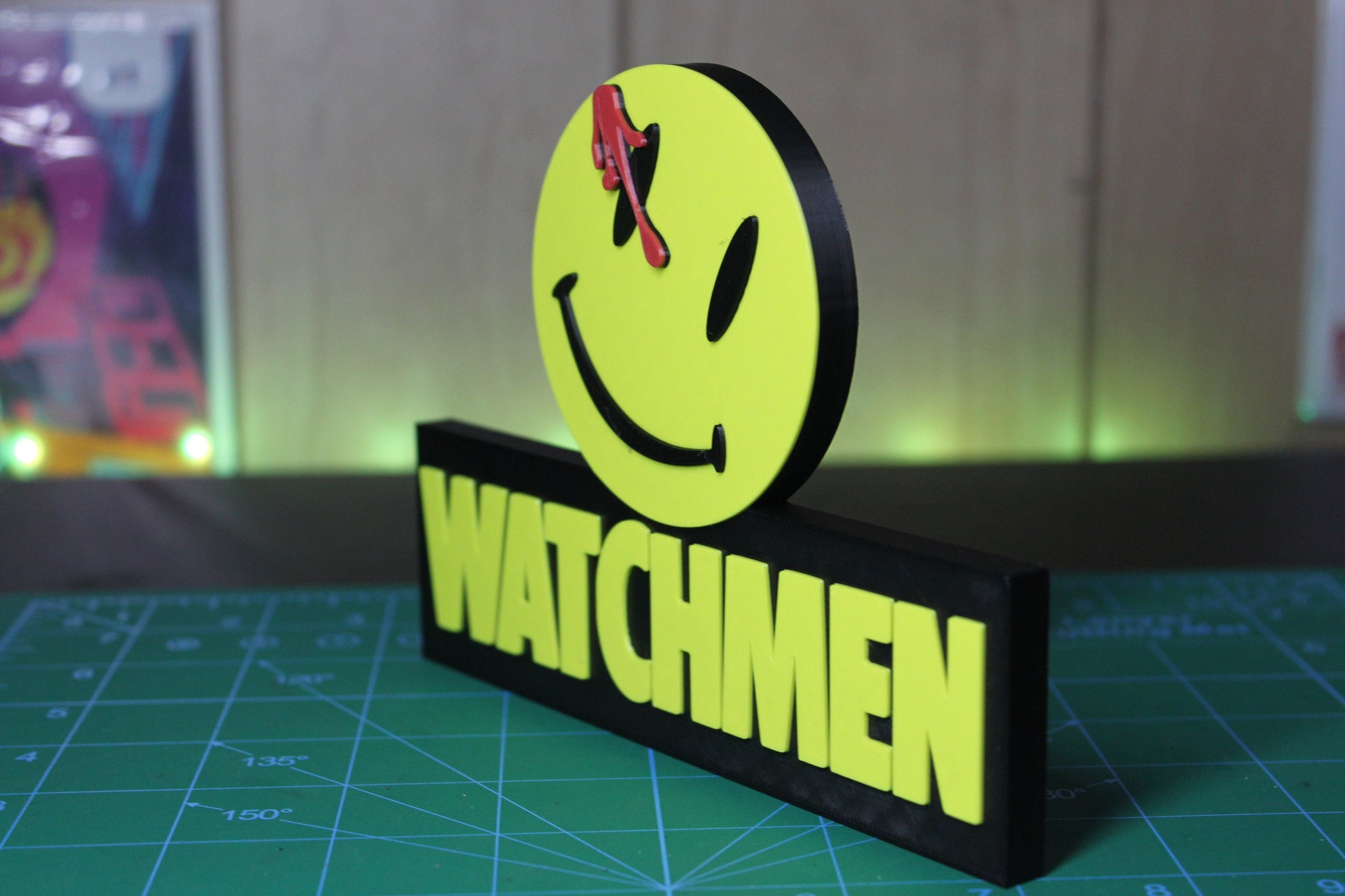 Watchmen 3D printed Comic Logo Art