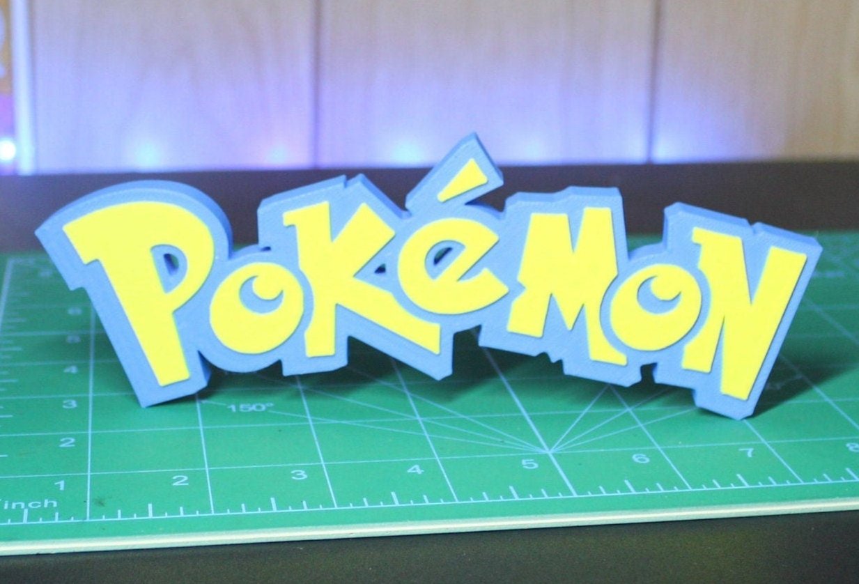 Pokémon 3D printed Logo Sign Wall Desk Shelf Art