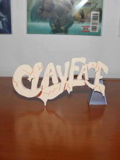 Clayface 3D printed Comic Logo Art