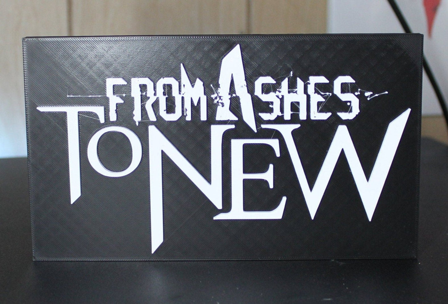 From Ashes to New 3D printed Logo Sign Wall Desk Shelf Art