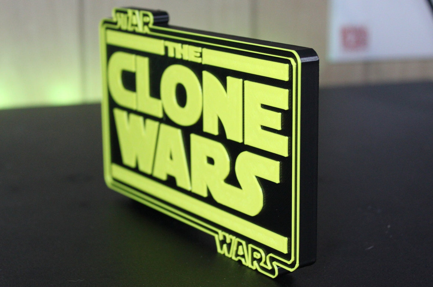 Clone Wars 3D printed Comic Logo Art