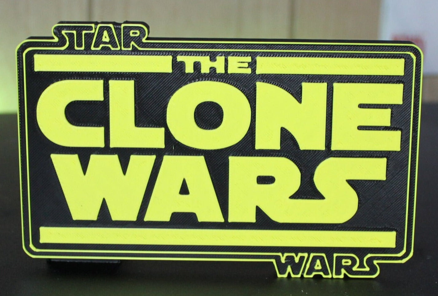 Clone Wars 3D printed Comic Logo Art