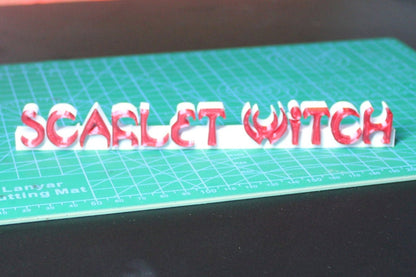 Scarlet Witch 3D printed Logo Sign Wall Desk Shelf Art