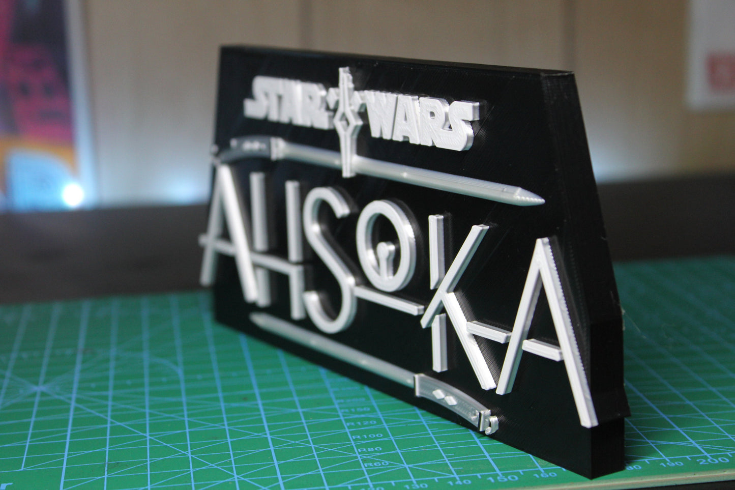 Ahsoka 3D printed Logo Sign Wall Desk Shelf Art