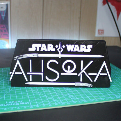 Ahsoka 3D printed Logo Sign Wall Desk Shelf Art