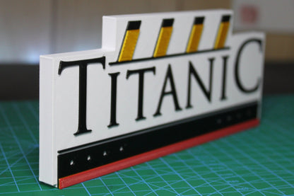 Titanic 3D printed Logo Sign Wall Desk Shelf Art