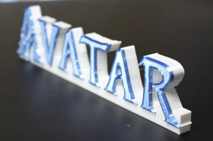 Avatar 3D printed Logo Sign Wall Desk Shelf Art