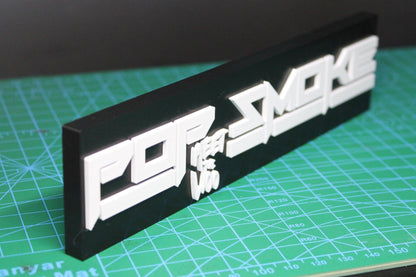 Pop Smoke 3D Printed Logo Art