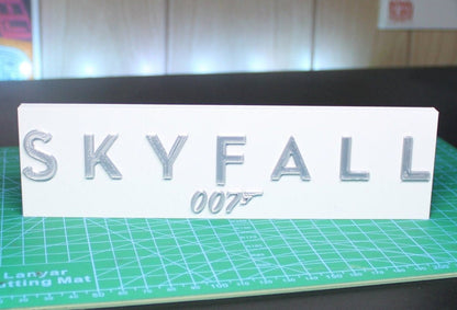 Skyfall 3D printed Logo Sign Wall Desk Shelf Art