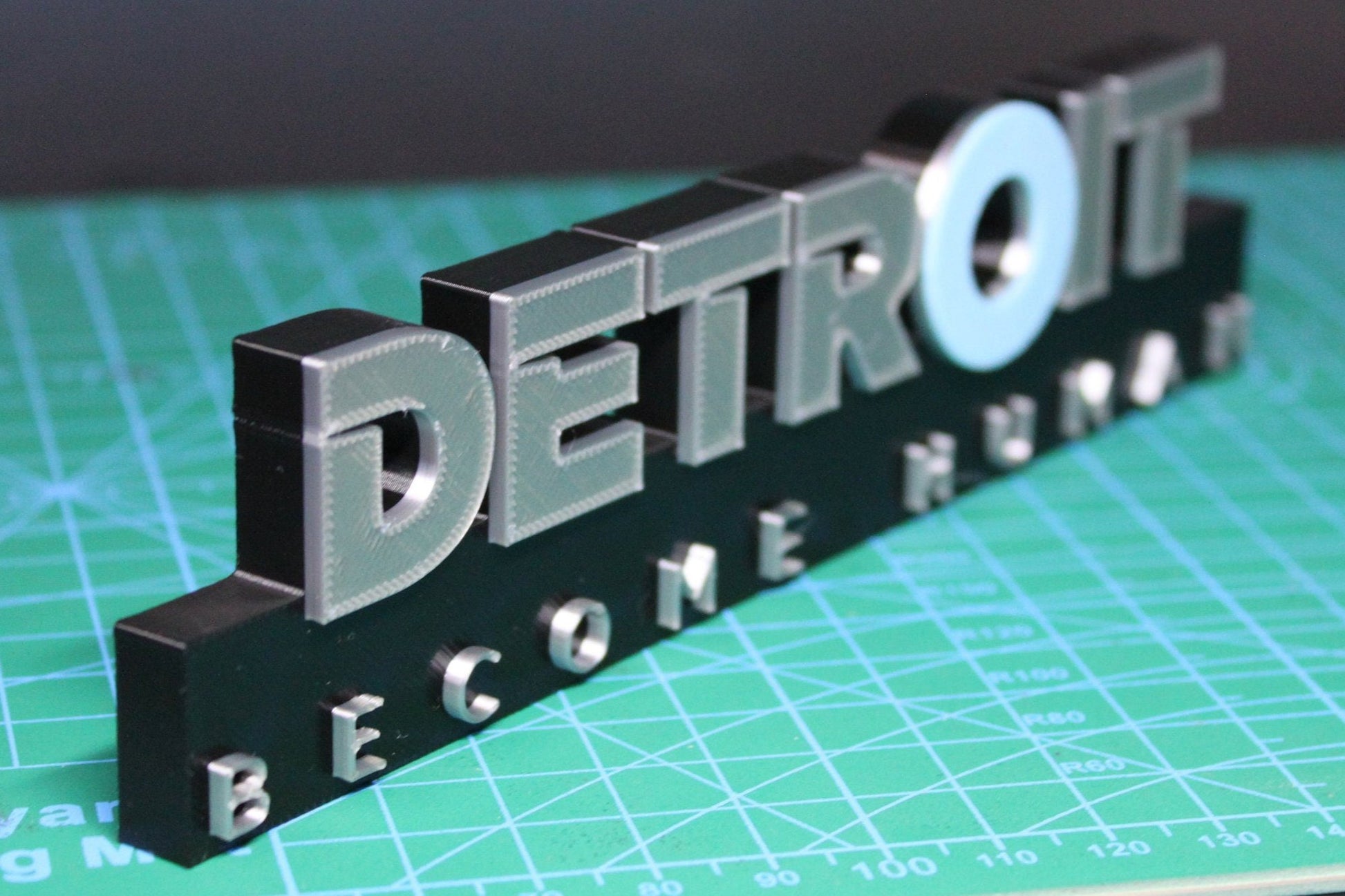 Detroit Become Huma 3D printed Logo Art