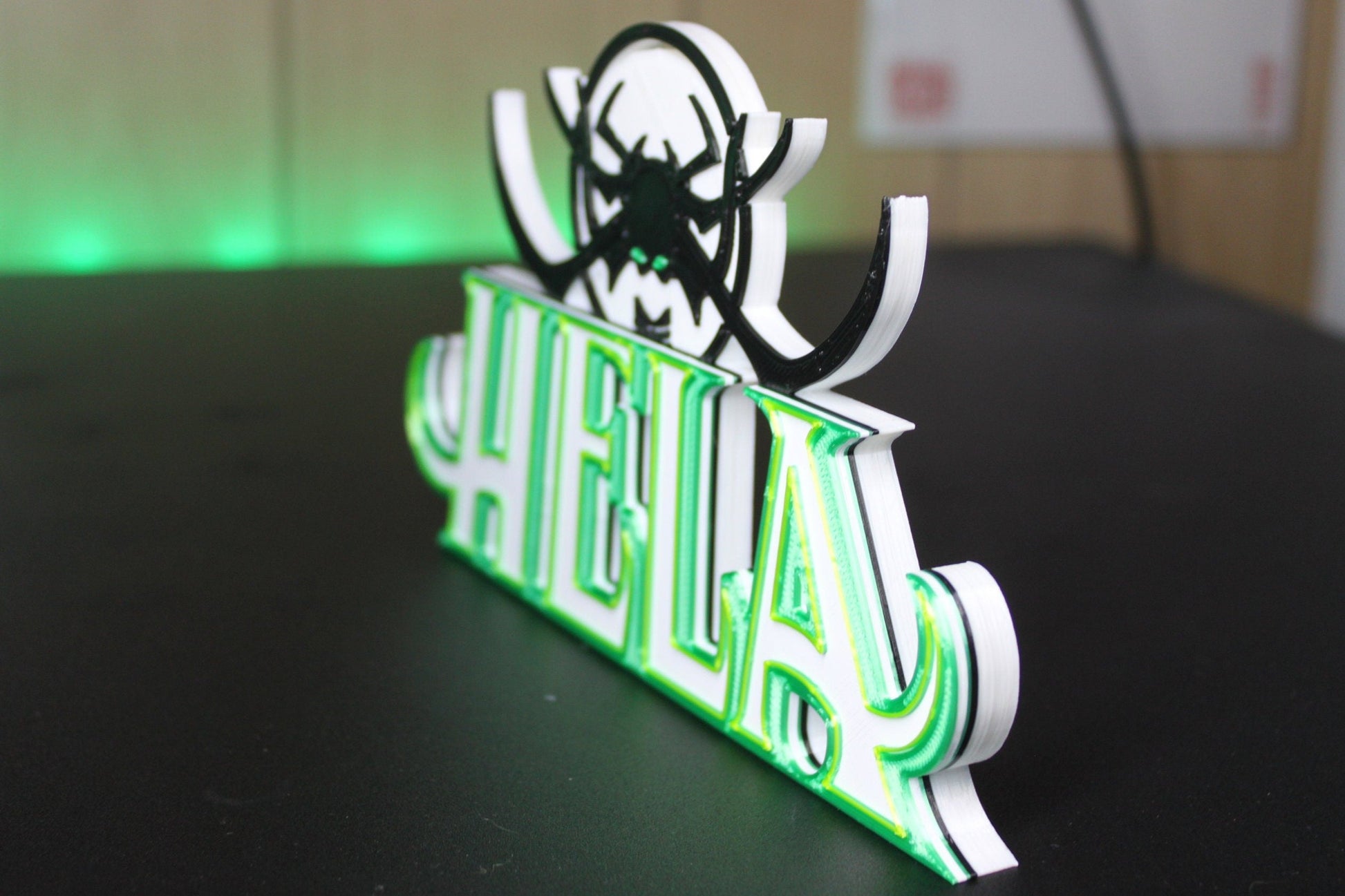 Hela 3D printed Comic Logo Art