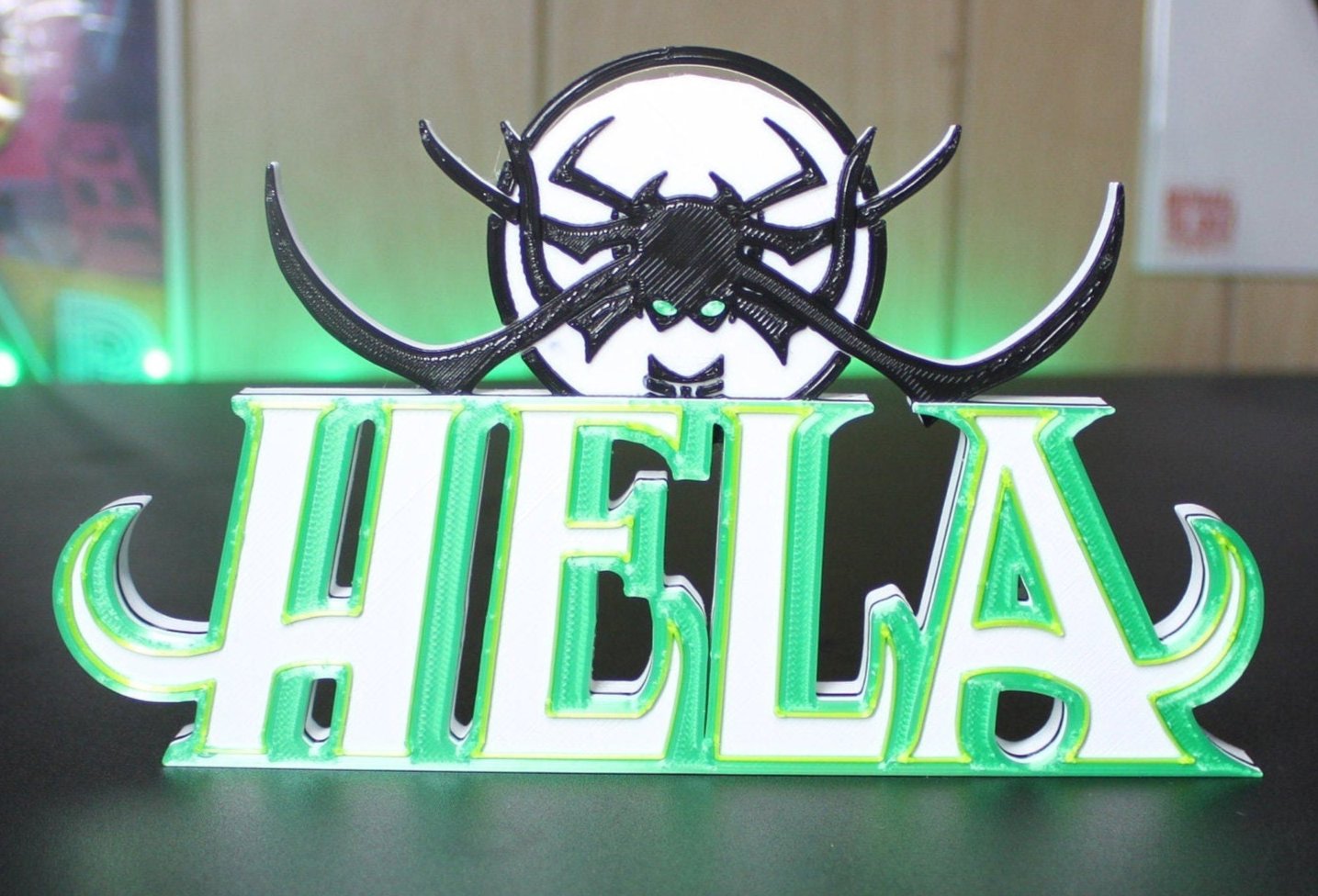 Hela 3D printed Comic Logo Art