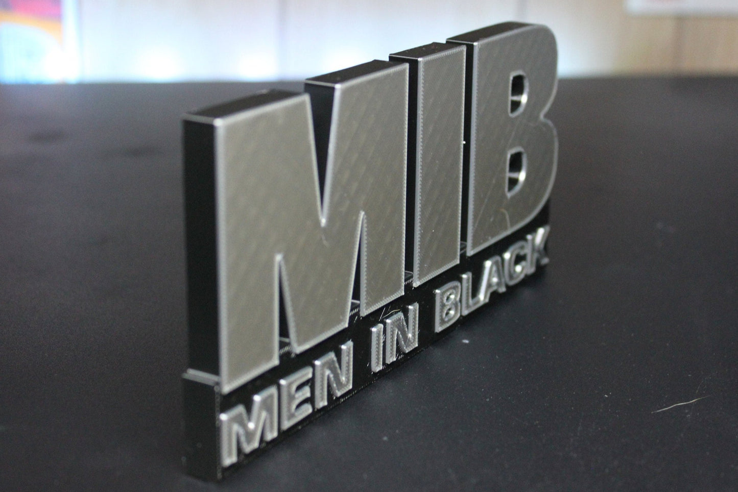 Men in Black 3D printed Logo Sign Wall Desk Shelf Art