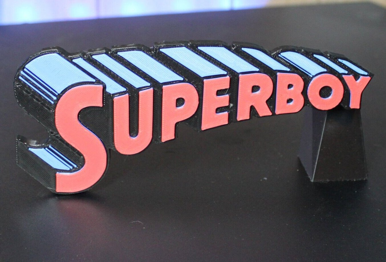 Superboy 3D printed Comic Logo Art