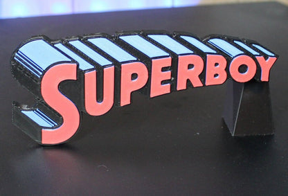 Superboy 3D printed Comic Logo Art