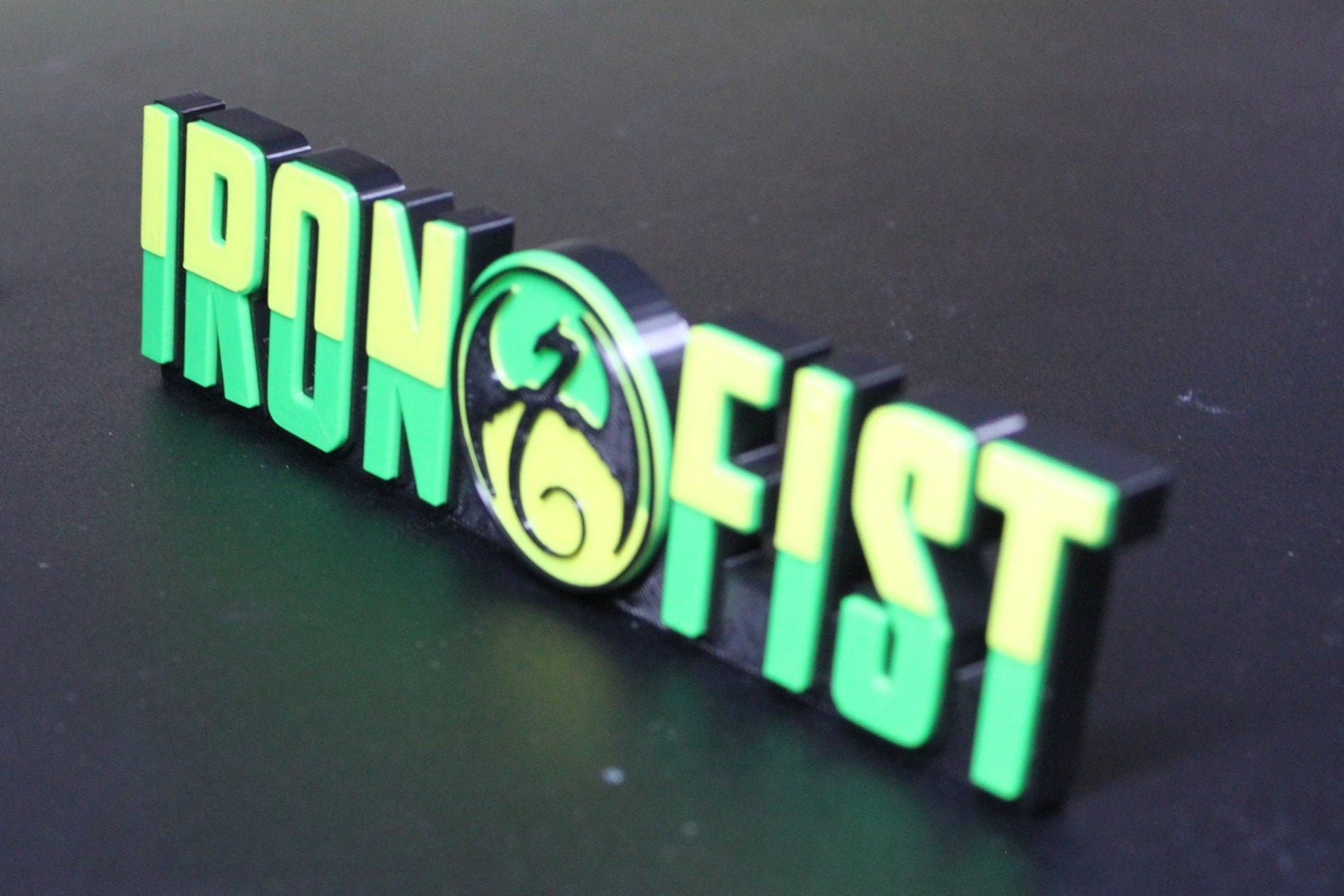 Iron Fist 3D printed Comic Logo Art