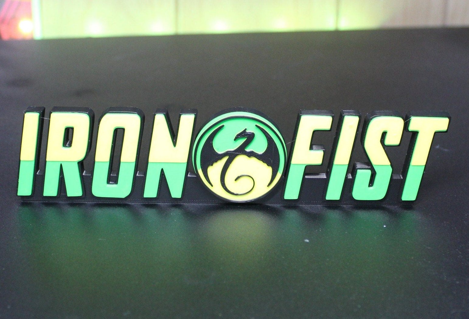 Iron Fist 3D printed Comic Logo Art