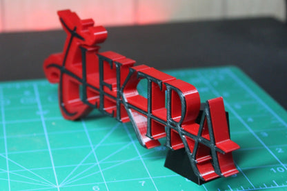 Elektra 3D printed Comic Logo Art