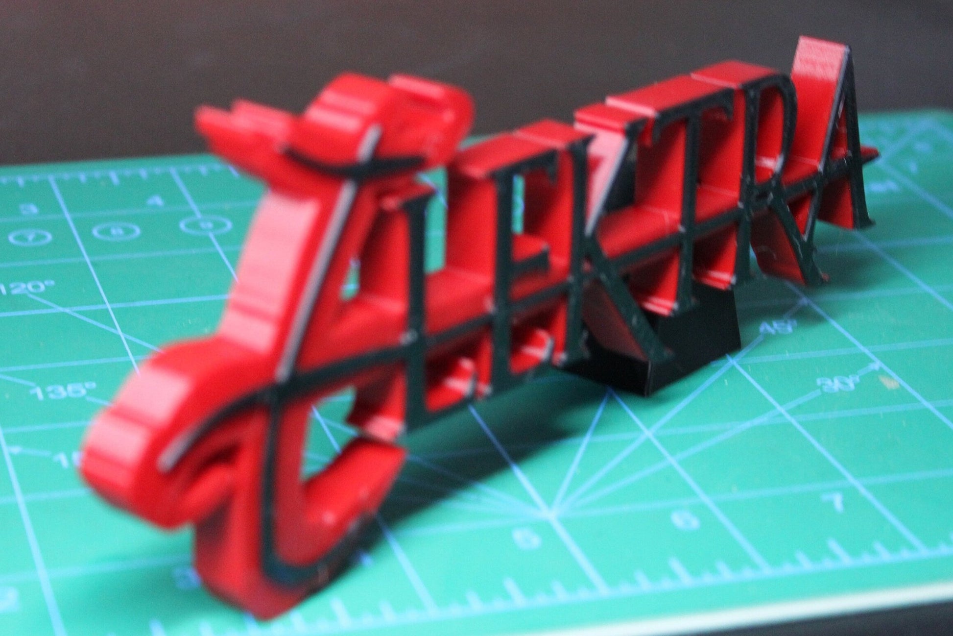 Elektra 3D printed Comic Logo Art