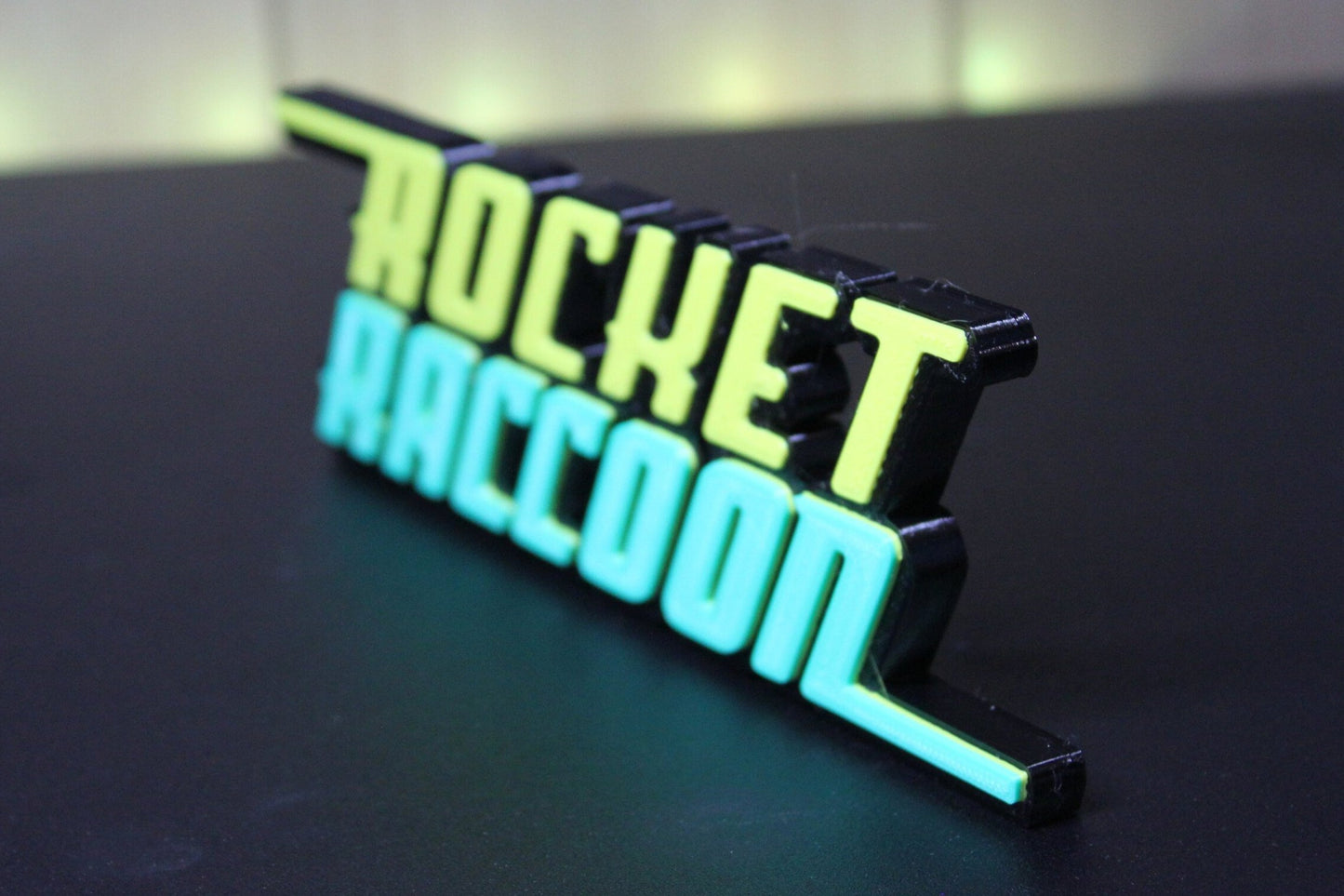 Rocket Raccoon 3D printed Comic Logo Art