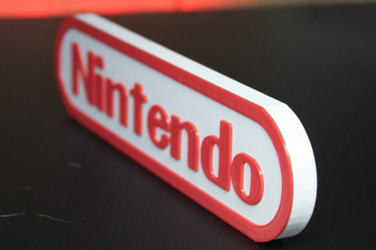 Nintendo 3D printed Logo Sign Wall Desk Shelf Art