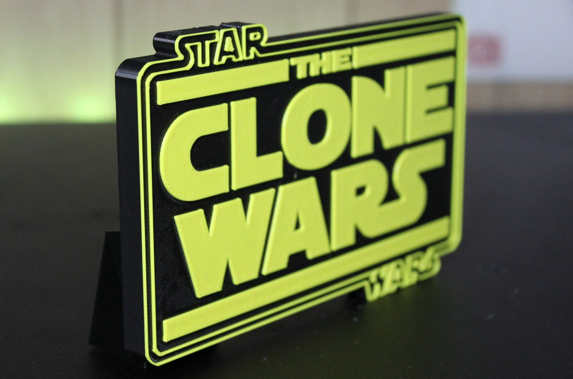 Clone Wars 3D printed Comic Logo Art